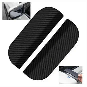 2- Pack Car Mirror Rain Brow Carbon Fiber Rear View Mirror Rain