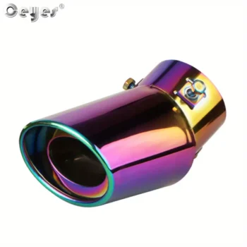 Ceyes Exhaust Pipe Stainless Steel Blue Combustion Colourful Curved